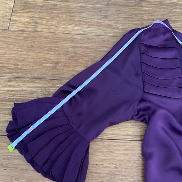 Hannah Jo 2-piece Amethyst Silk Charmeuse Cocktail Dress Womens M ~2008 - Picture 10 of 15